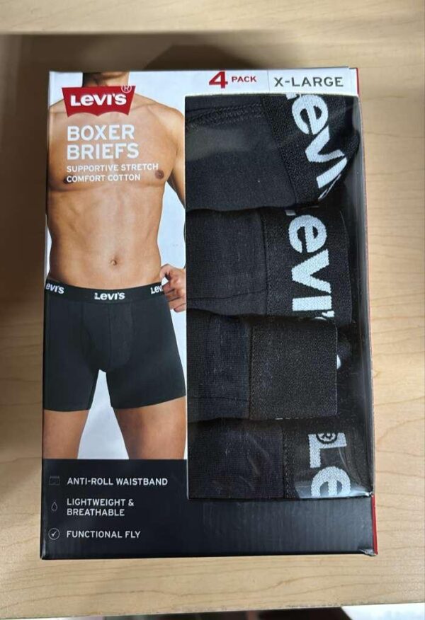 CAJA MASTER DE BOXER LEVIS 4 PIEZAS 100 PAQUETES